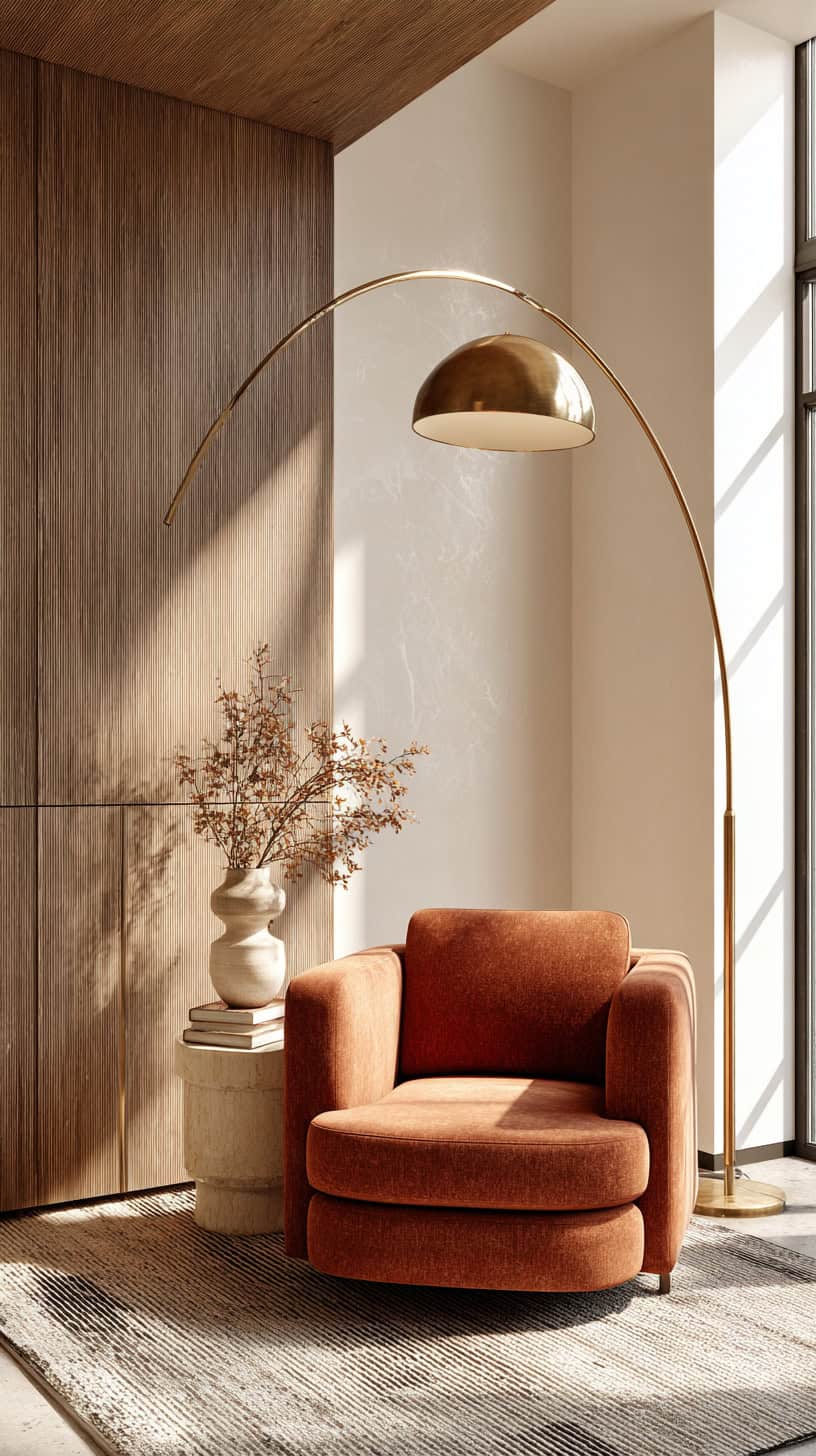 Brass Floor Lamp - Image 2