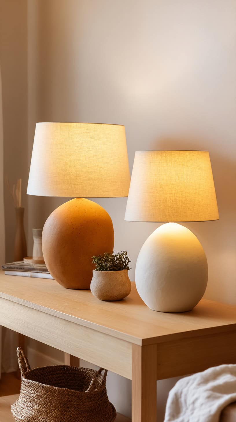 Clay Ceramic Lamps - Image 2