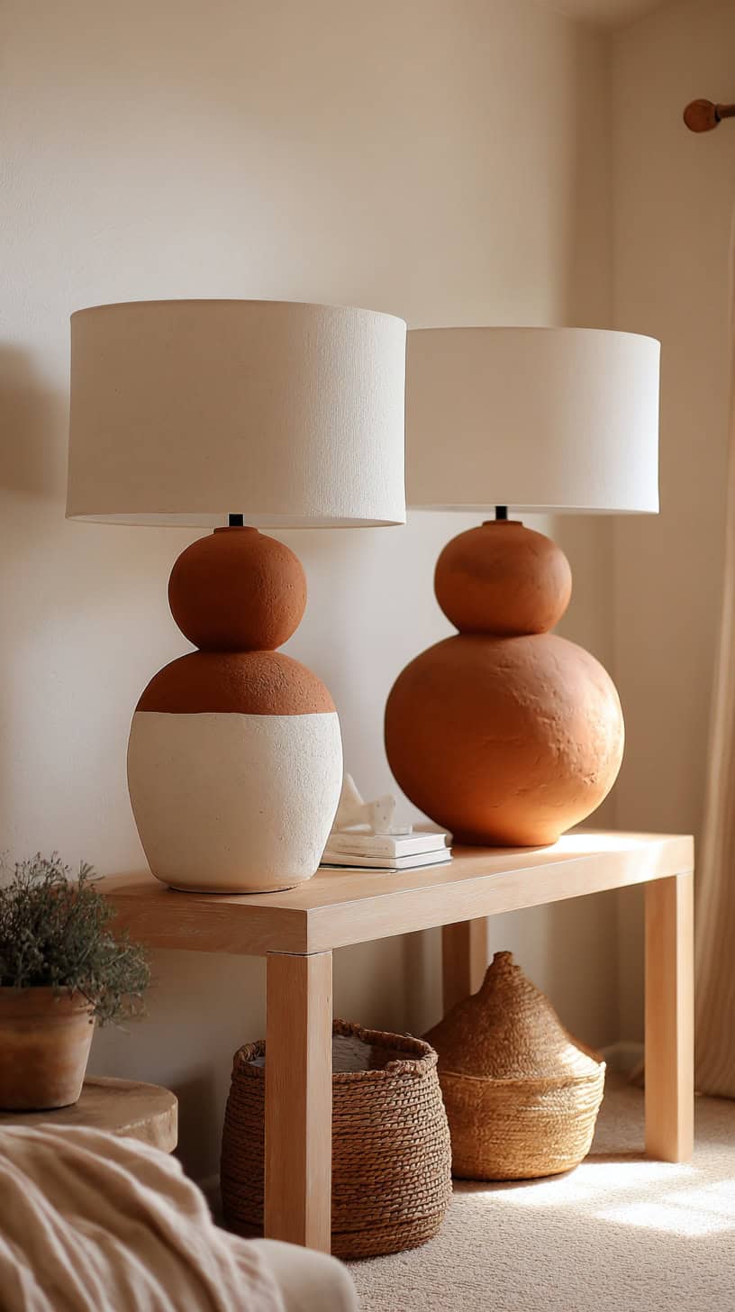 Clay Ceramic Lamps - Image 1