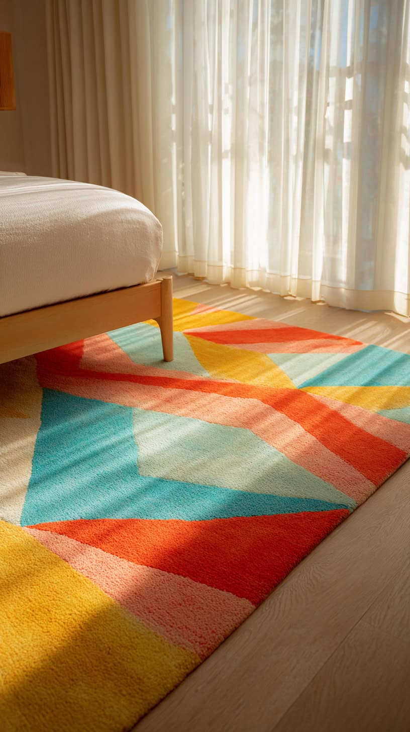 Colorful Washable Bedroom Rug - Image 2