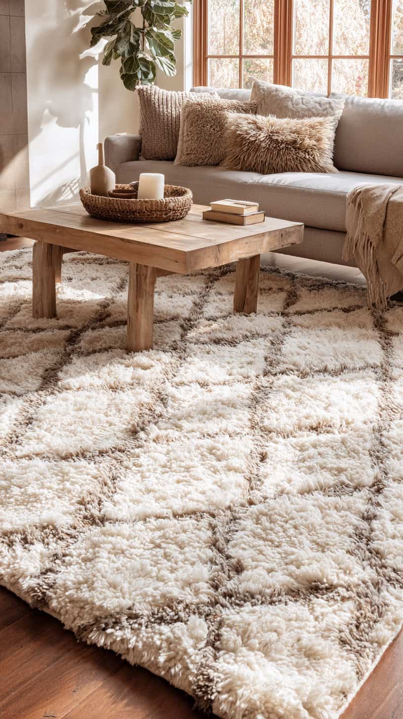 Fluffy Textured Floor Rug - Image 1