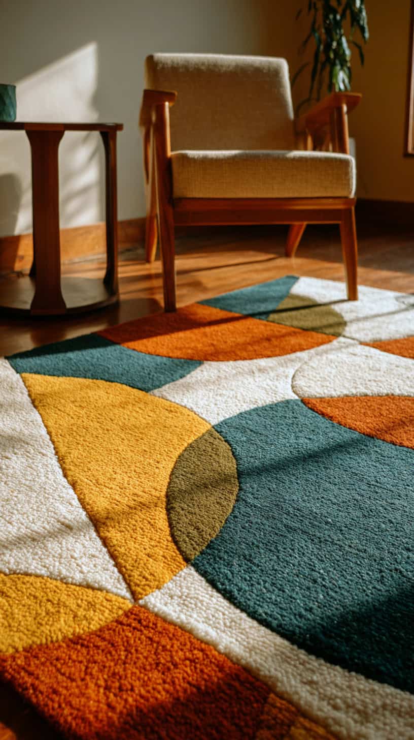 Geometric Wool Rug - Image 2
