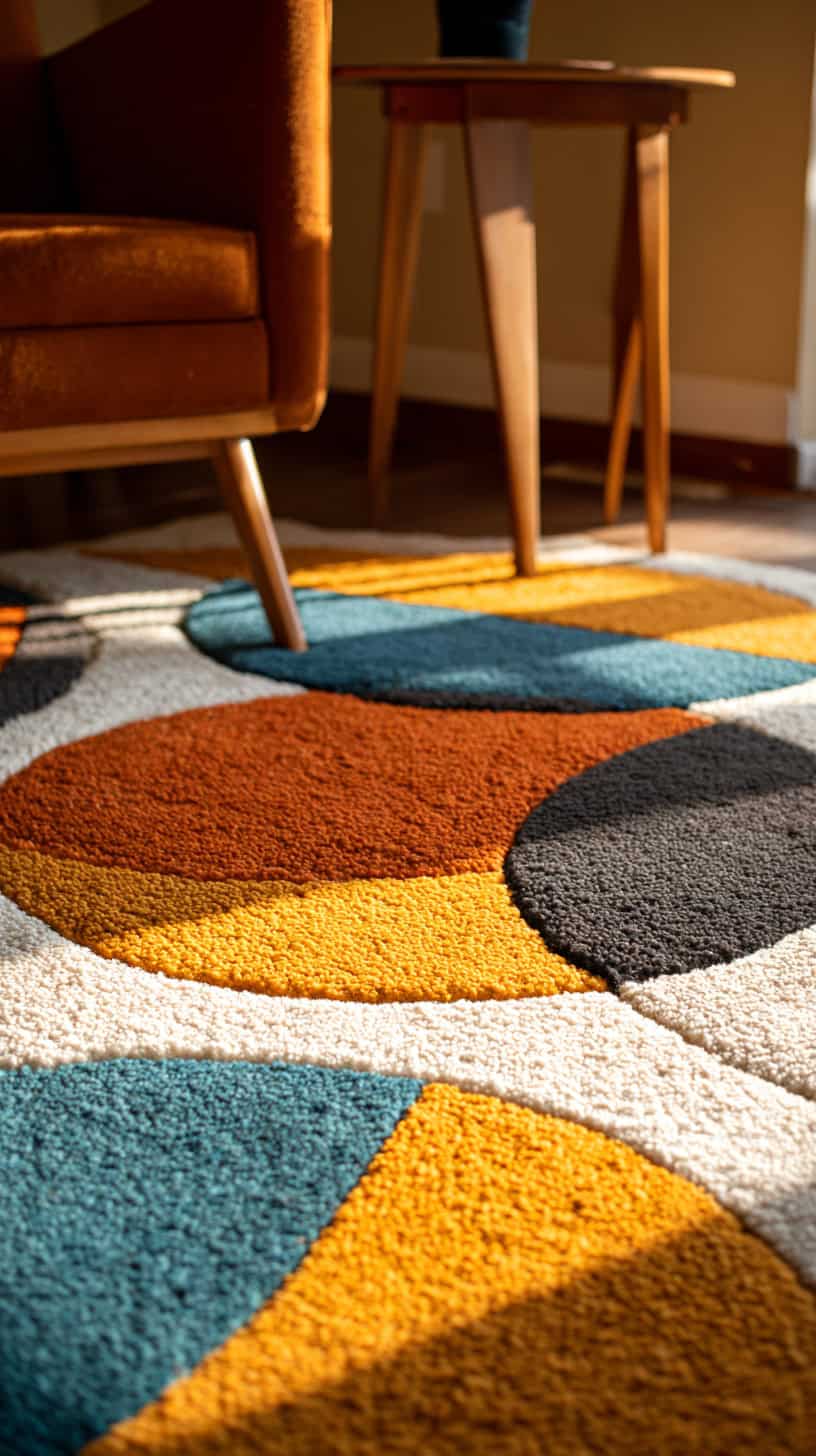Geometric Wool Rug - Image 1