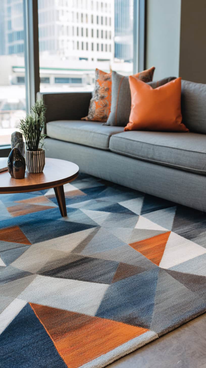 Modern Geometric Living Room Rug - Image 2
