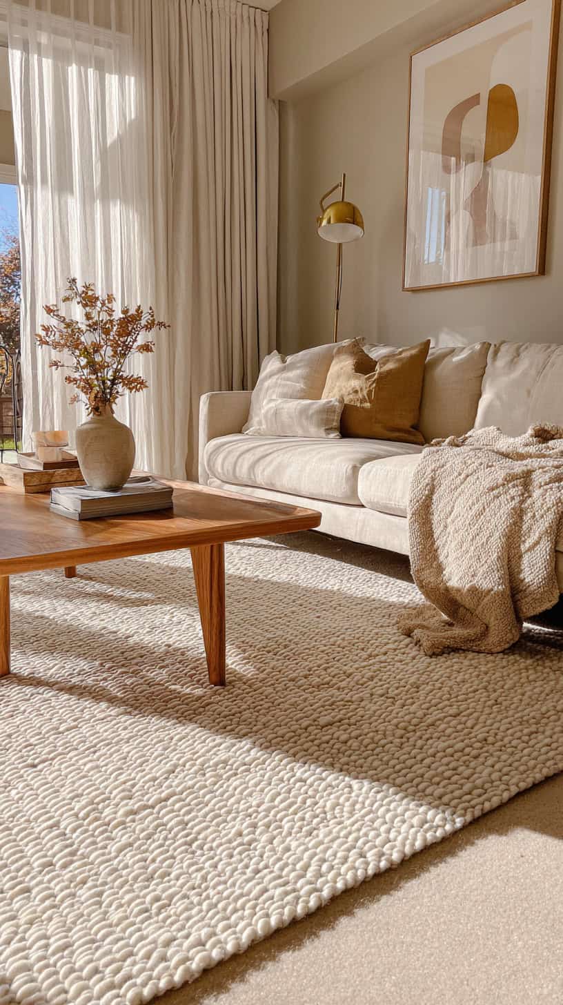 Neutral Best Living Room Rug - Image 2