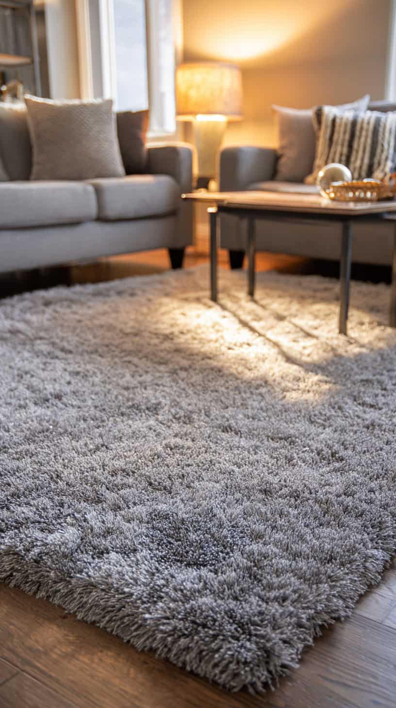 Plush Gray Family Room Rug - Image 2