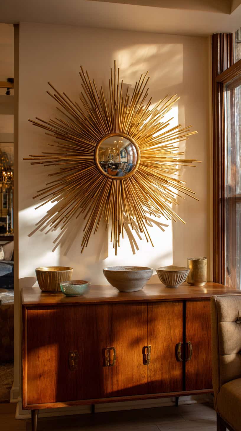 Retro Sunburst Mirror - Image 2