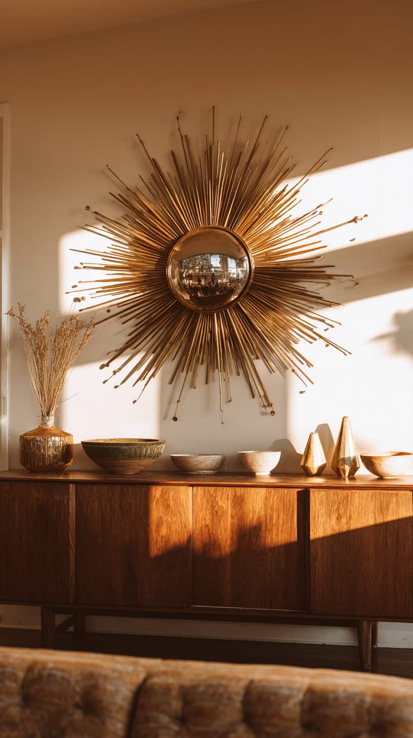 Retro Sunburst Mirror - Image 1