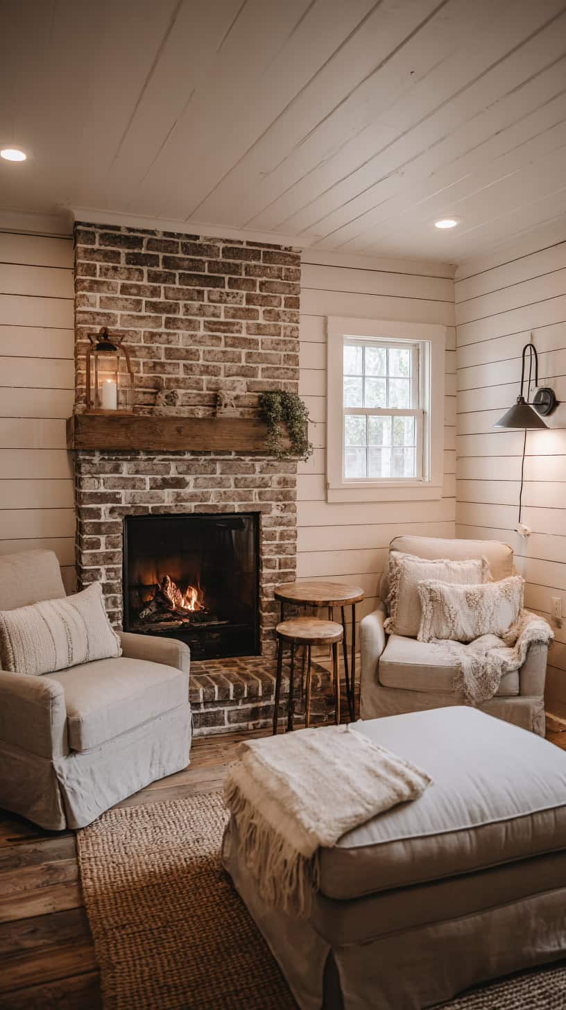 Small Living Room With Fireplace Ideas Farmhouse - Image 1