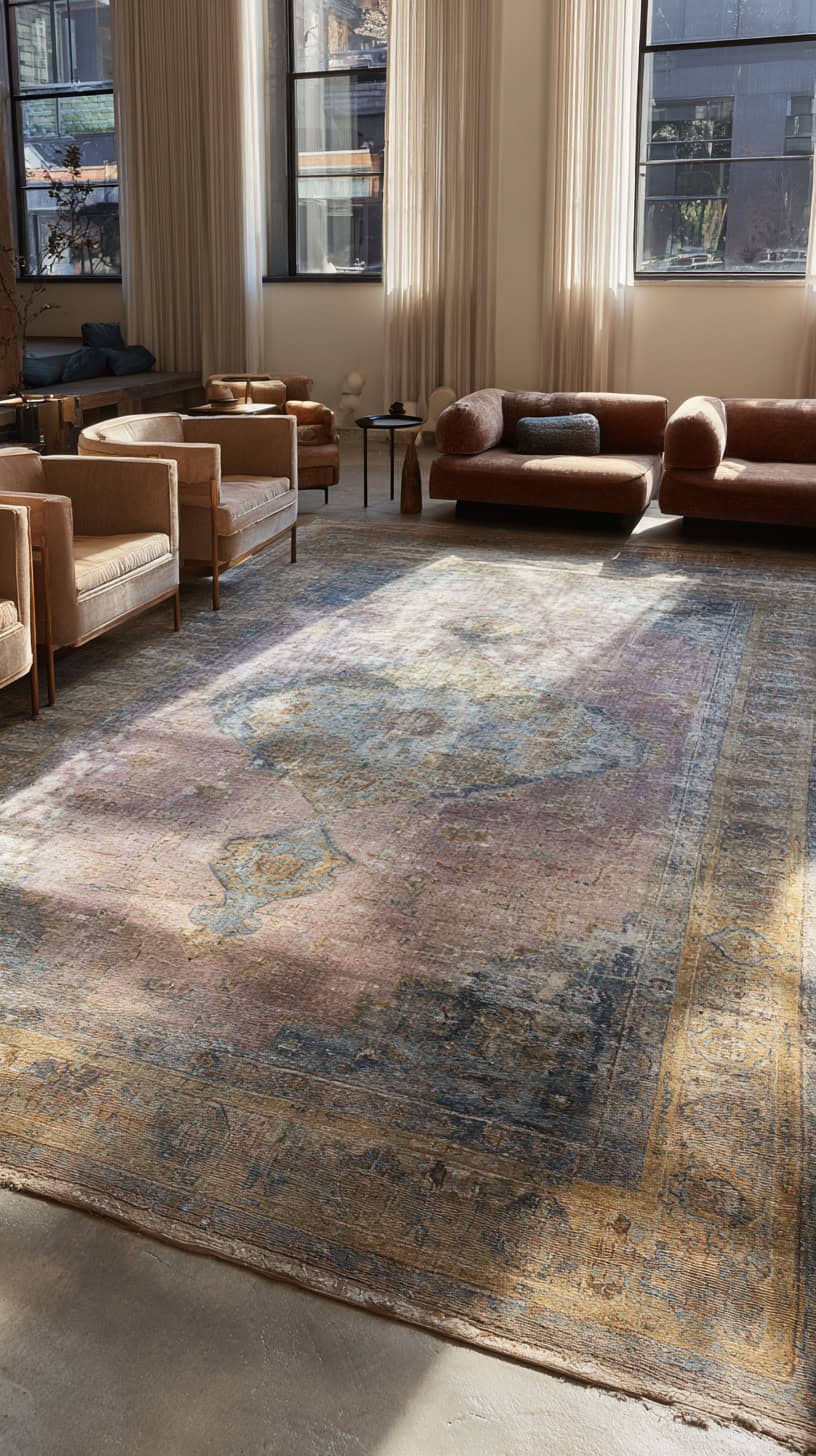 Vintage Large Area Rug - Image 2