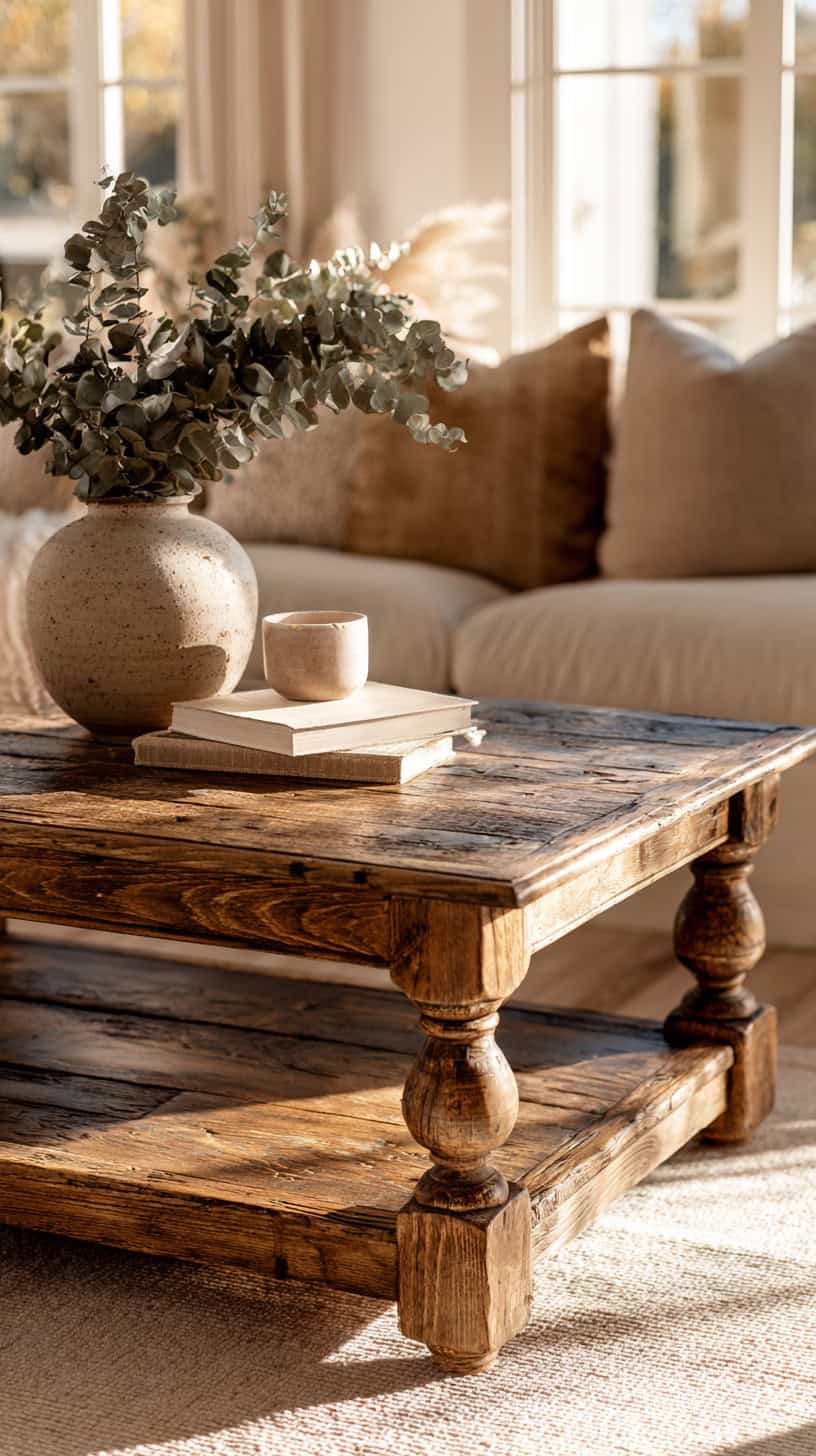 Vintage Wooden Coffee Table - Image 2