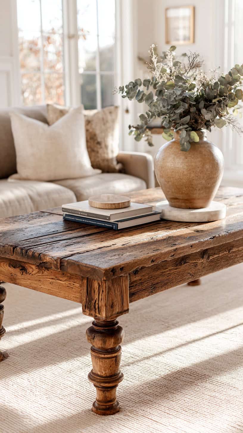 Vintage Wooden Coffee Table - Image 1