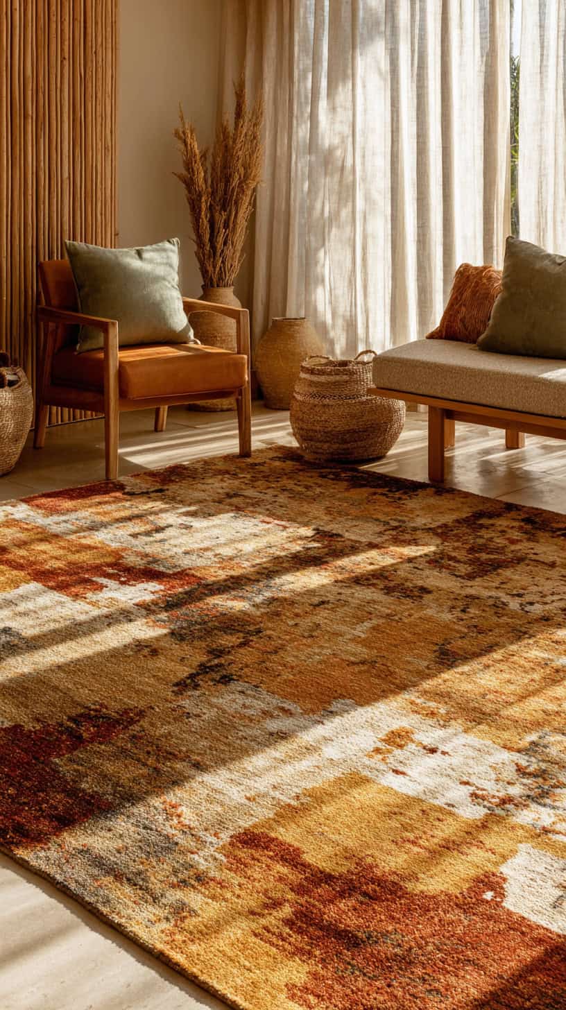 Warm Earth Tone Large Rug - Image 2