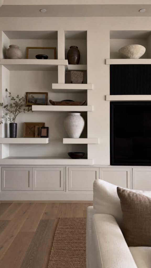 Incorporate Floating Shelves Within Built-Ins