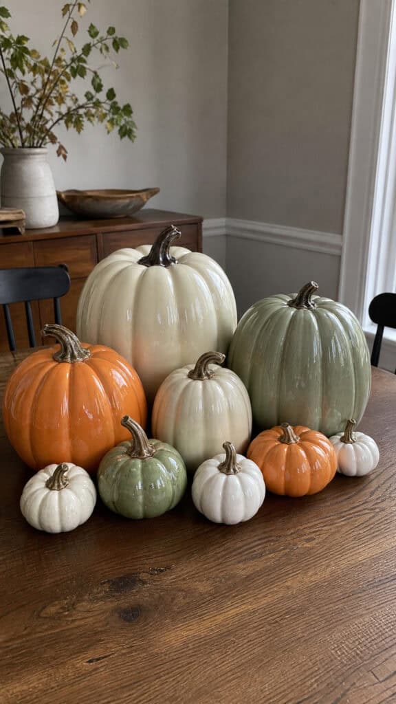 Ceramic Pumpkin Collection Display