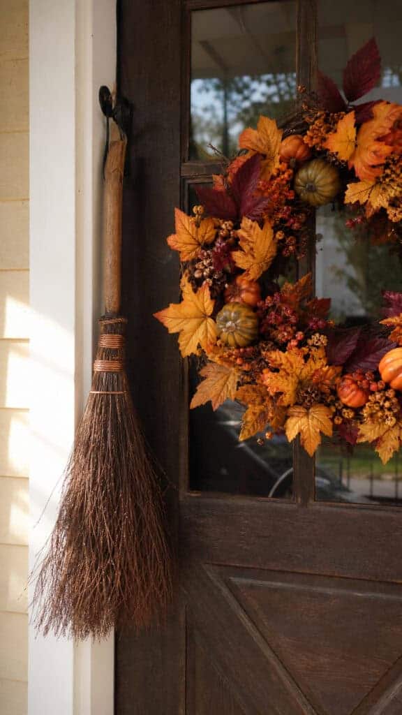 Cinnamon Broom and Seasonal Wreaths