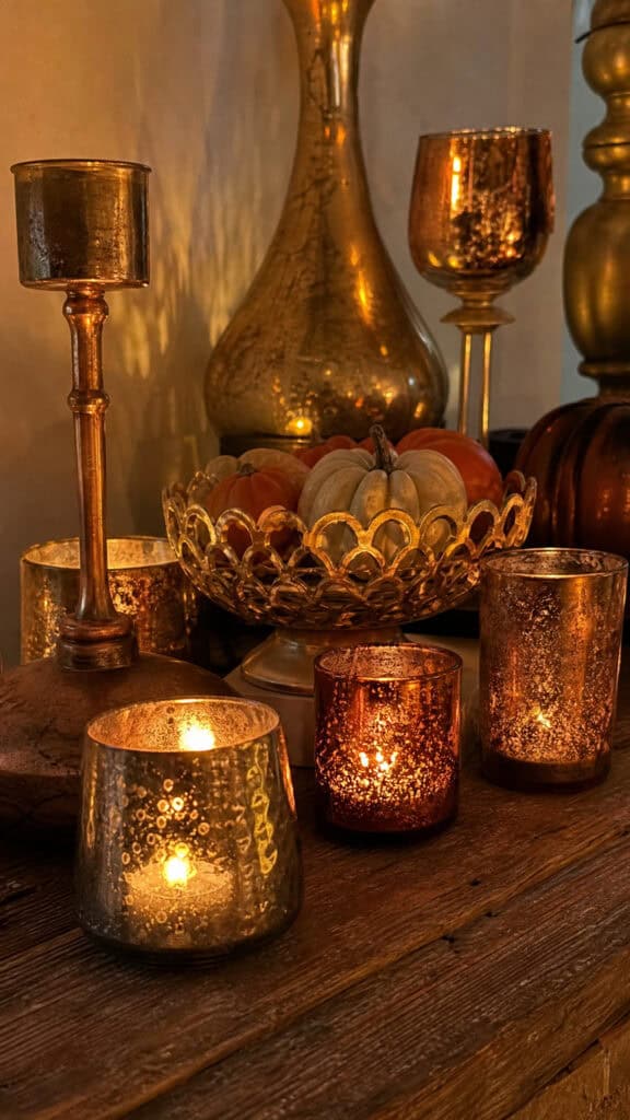 Copper and Gold Metallic Accents