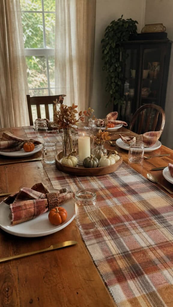 Flannel Accents and Cozy Textiles