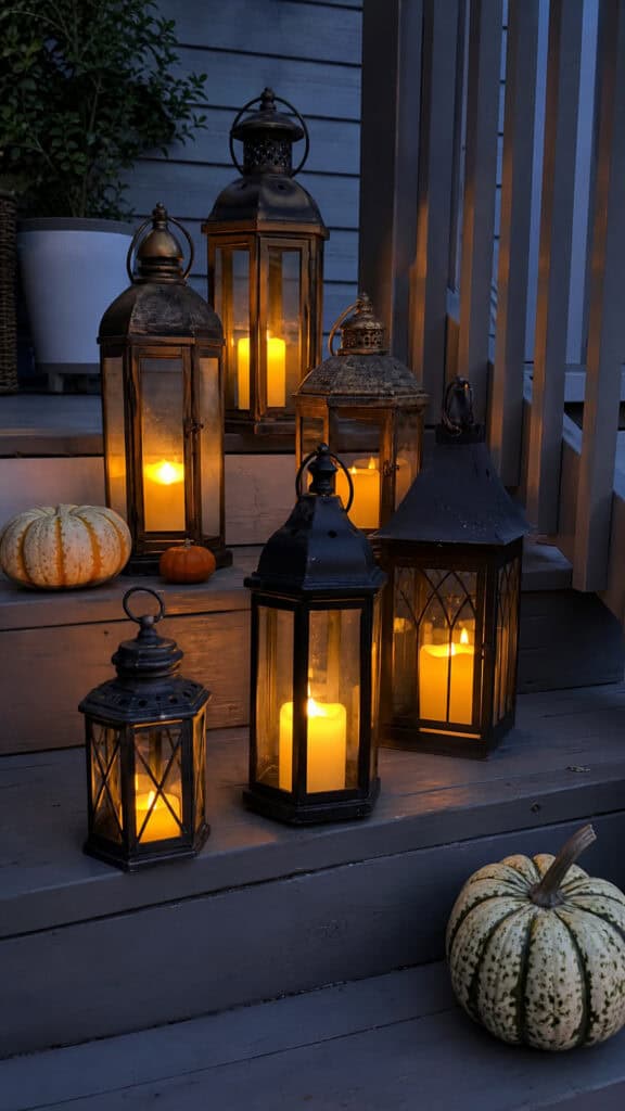 Vintage-Style Lanterns with LED Candles