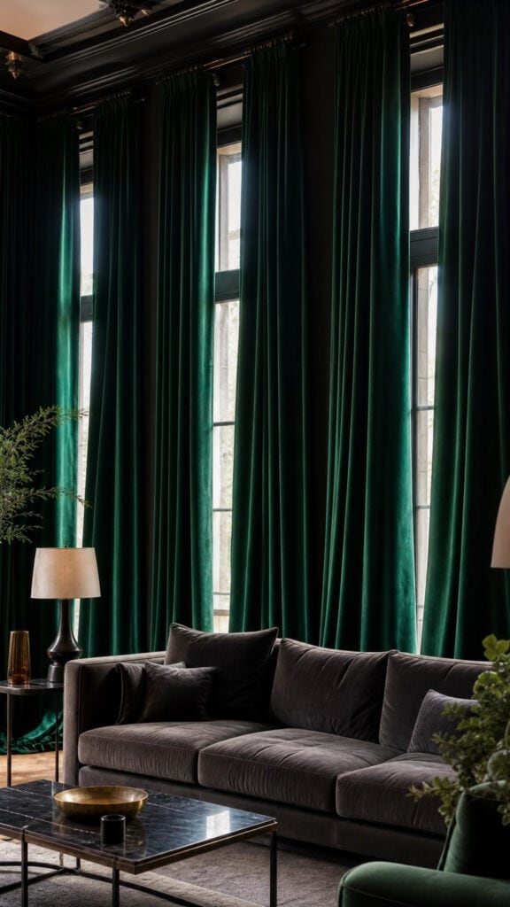 Velvet Curtains in Deep Jewel Tones