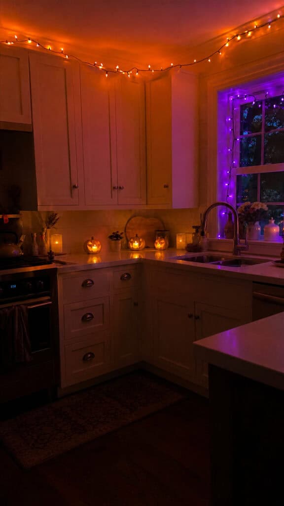 Lighting Magic with String Lights and Candles