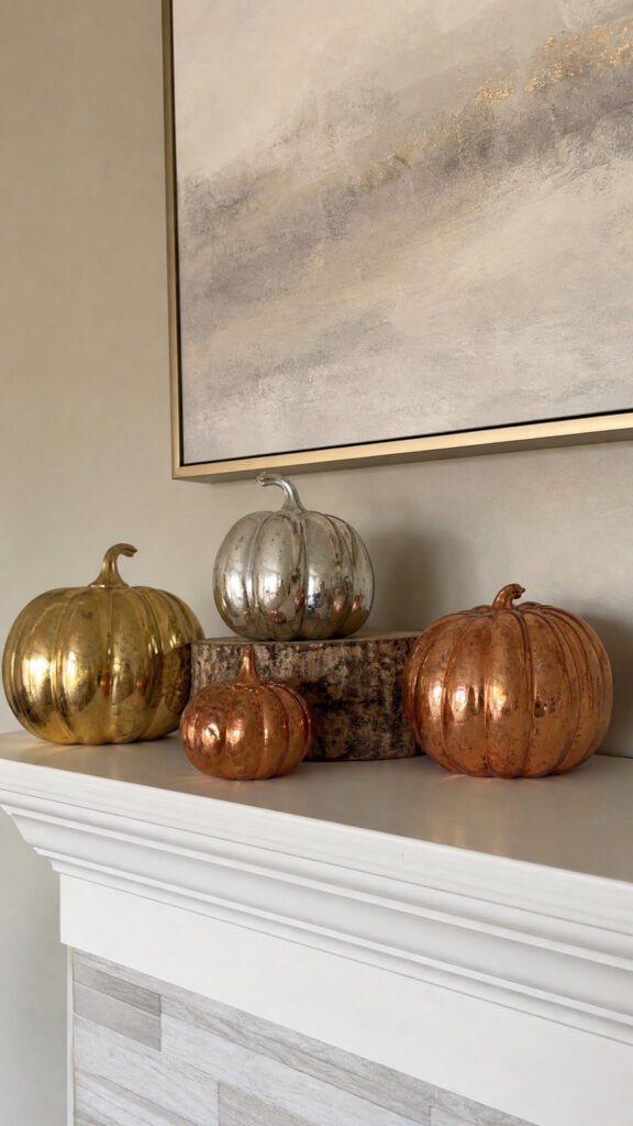 Metallic Painted Pumpkins