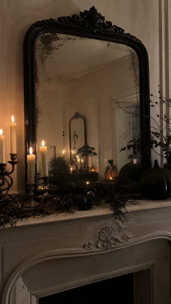 Vintage Mirror with Spooky Reflection