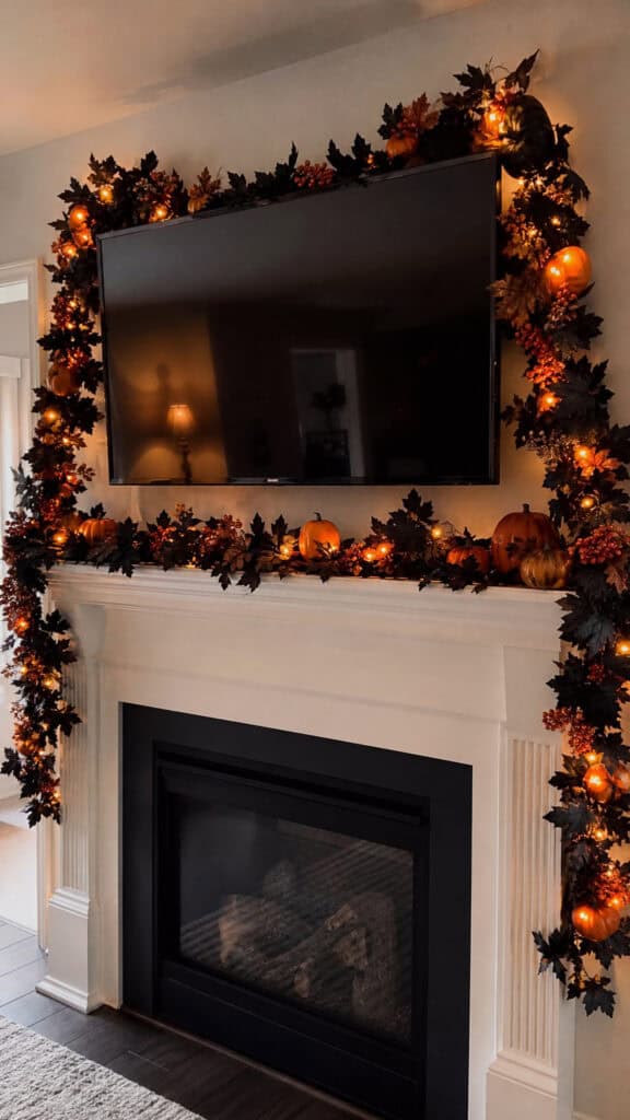 Create a Garland Frame Around the TV