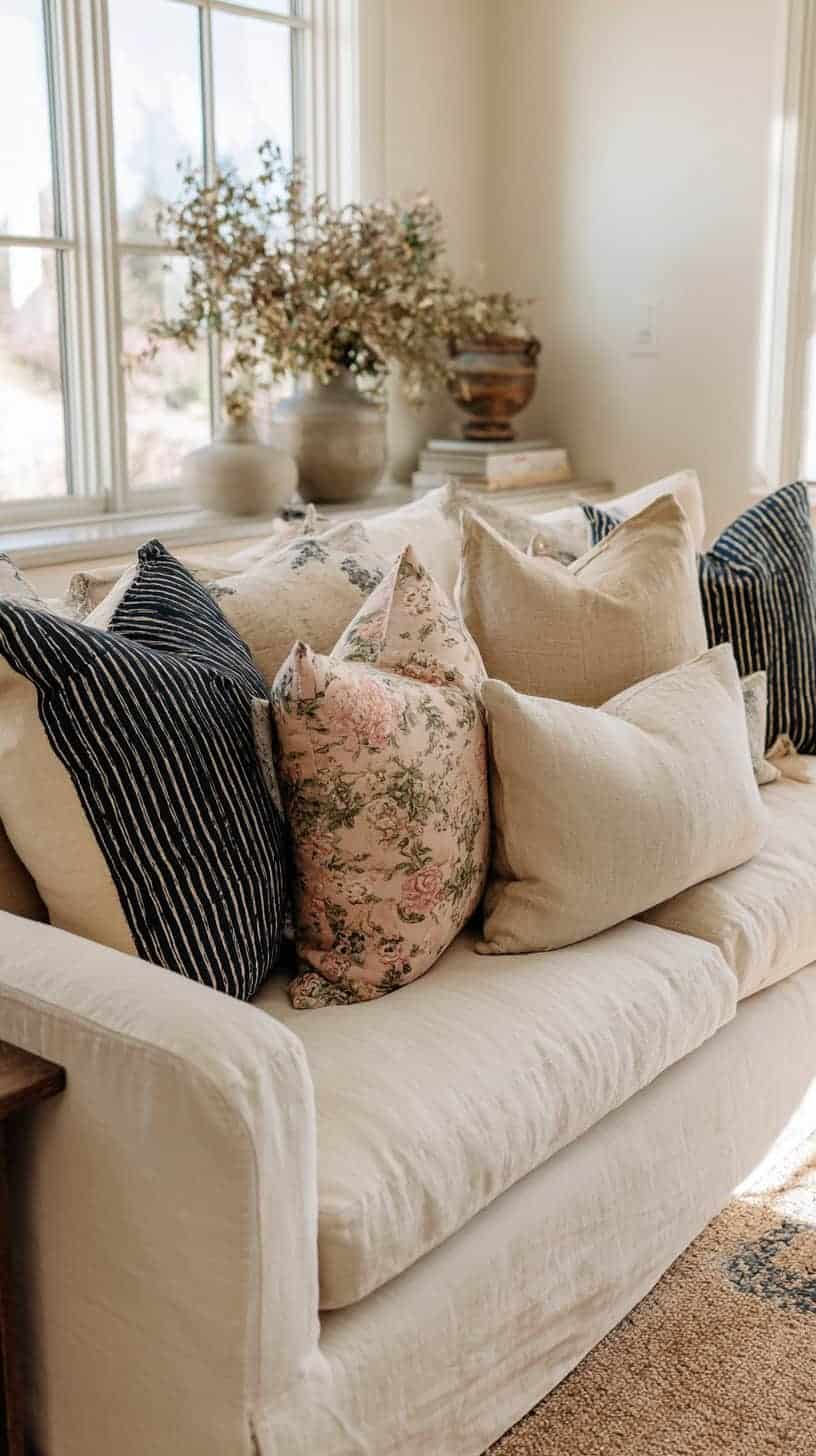 Layered Vintage Pillows