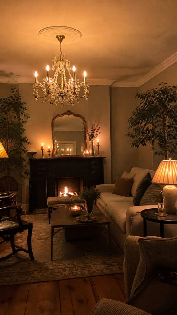 Incorporate Lighting To Enhance The Fireplace Ambiance