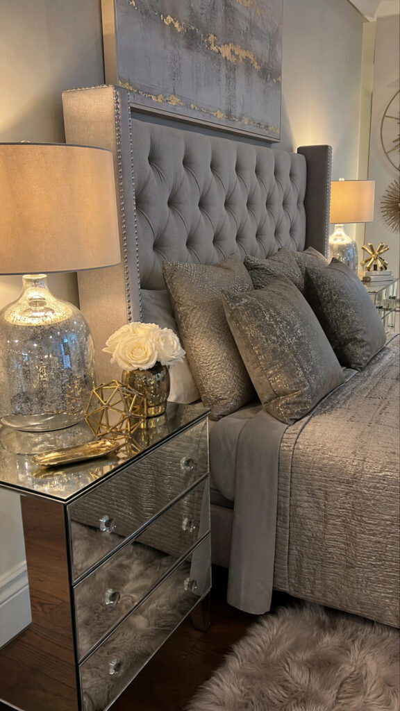 Contemporary Glam with Metallic Accents