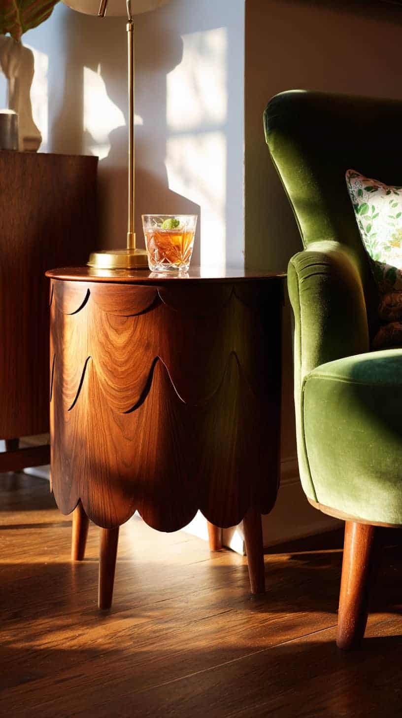 Scalloped Side Table