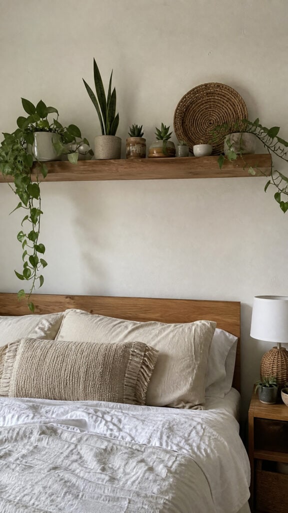 Natural Elements and Plant Shelf Displays