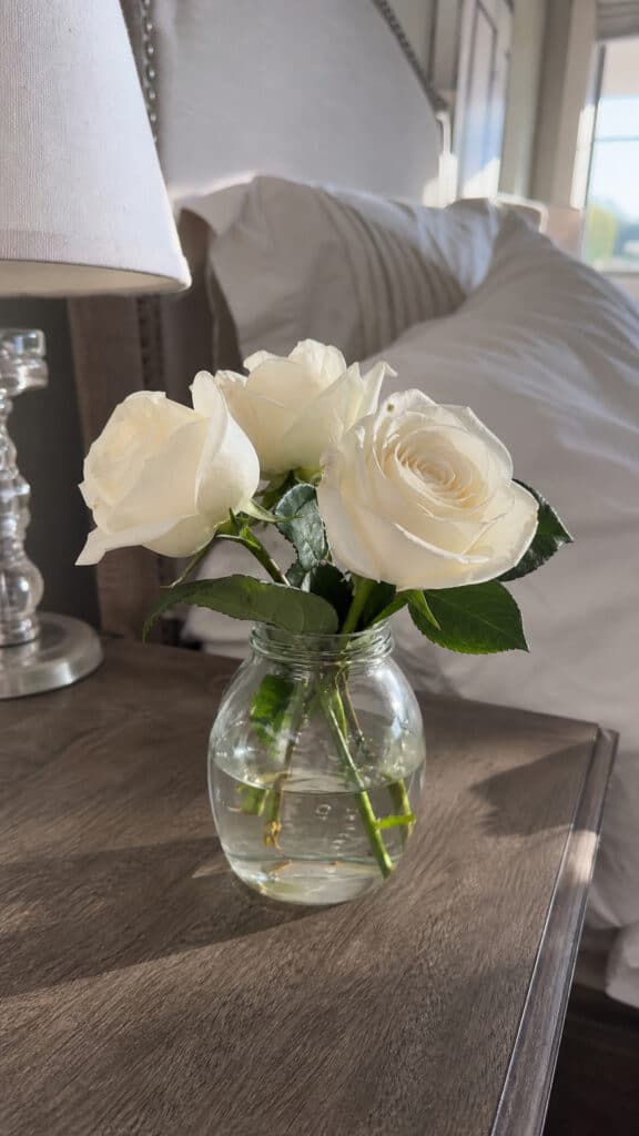 Bring In Texture With A Small Vase Of Fresh Flowers