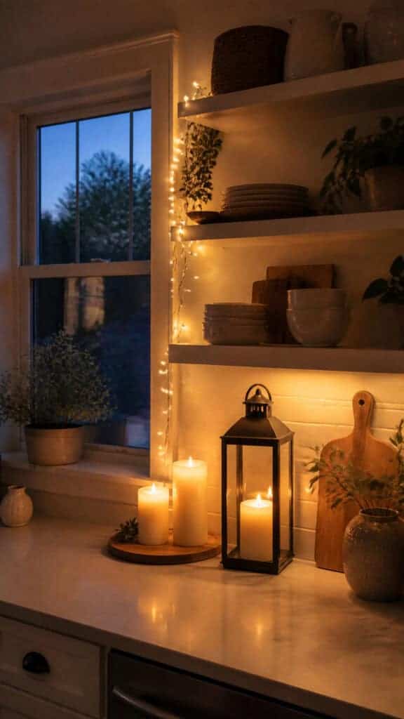 Incorporate Cozy Lighting Elements