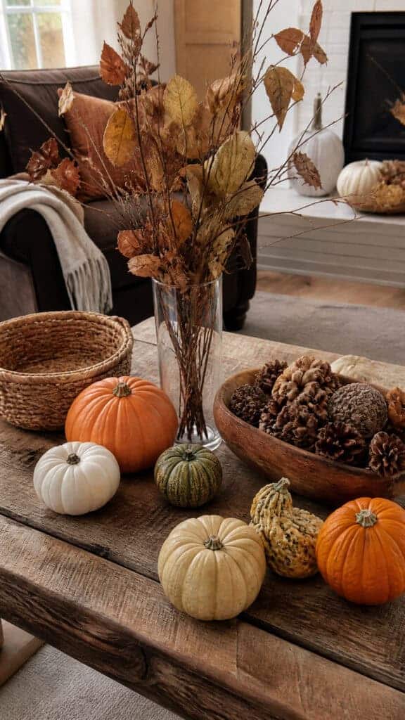 Incorporate Natural Fall Elements and Textures