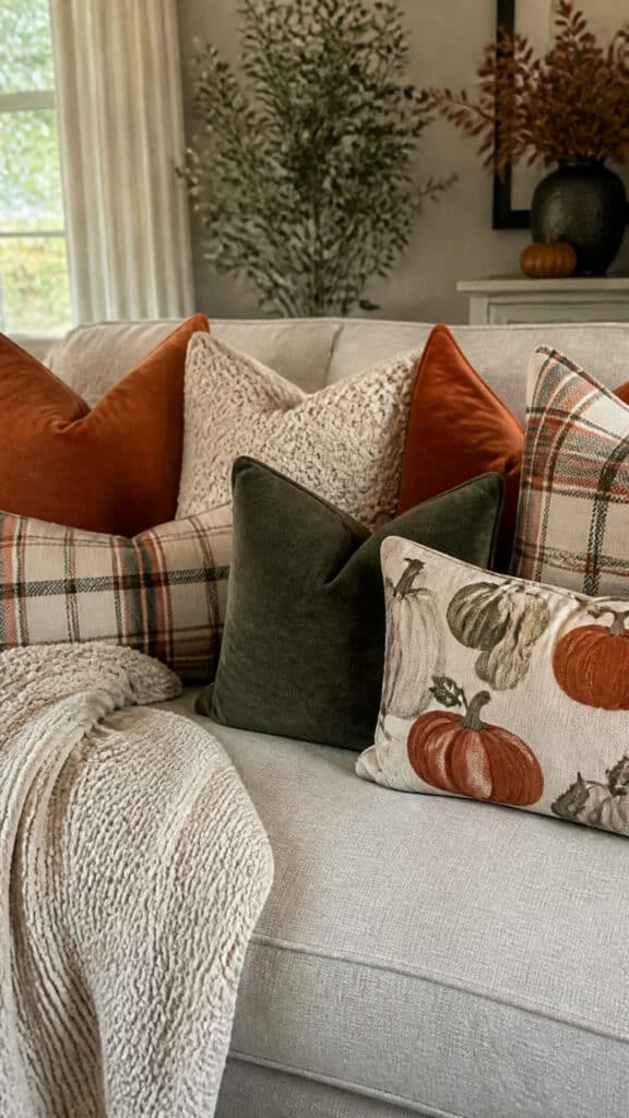 Swap to Autumn-Inspired Throw Pillows
