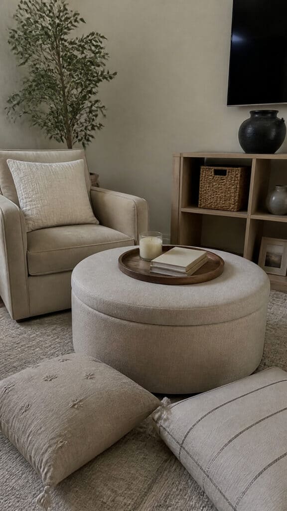 Multifunctional Corner with Storage Ottoman