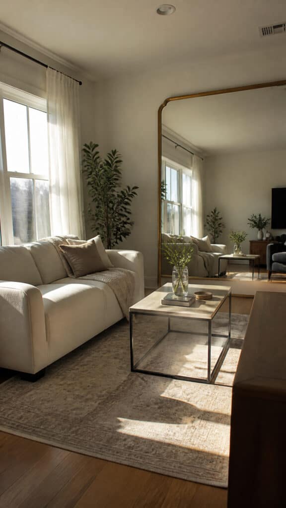 Maximize Natural Light and Mirror Placement