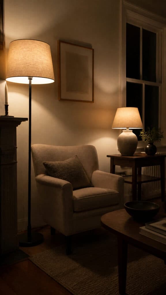 Add Warmth with Table and Floor Lamps