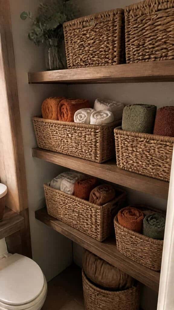 Create a Cozy Display with Baskets and Storage