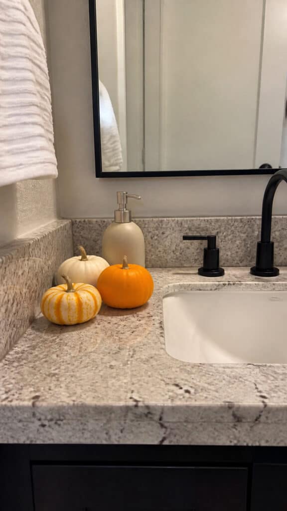 Add Small Pumpkins and Gourds to Counter Spaces
