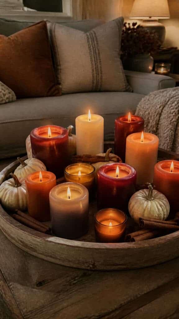 Cozy Candle Collection Display
