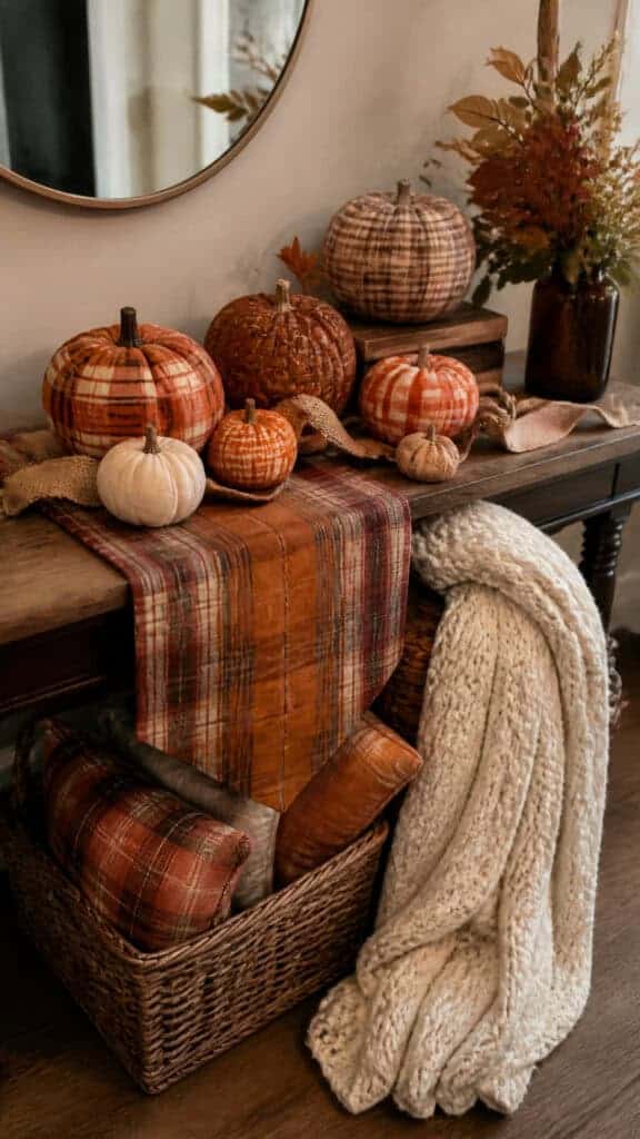 Cozy Plaid and Textile-Focused Display