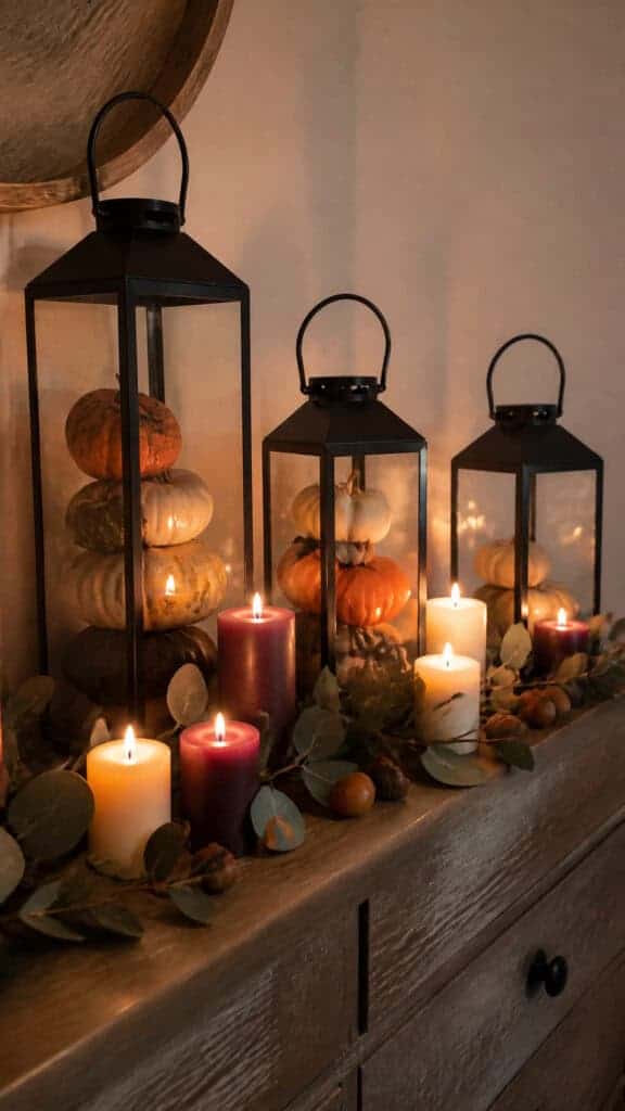 Elegant Candle and Lantern Arrangement