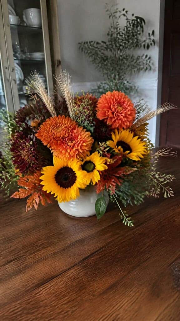 Fresh Flower Arrangement in Fall Colors