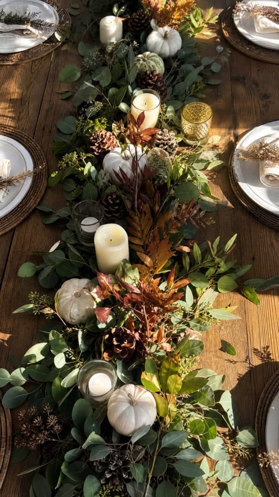 Fresh Eucalyptus and Fall Foliage Garland