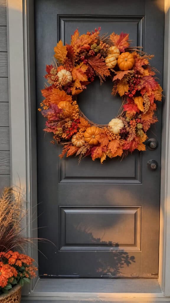 Create a Stunning Fall Wreath Display