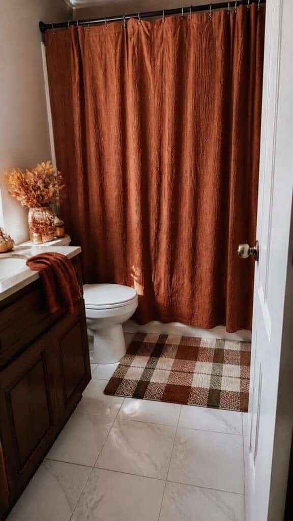 Update Your Shower Curtain and Bath Mat