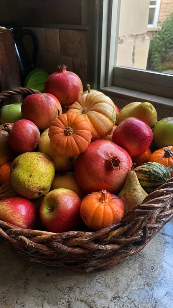 Basket Of Fresh Fall Produce